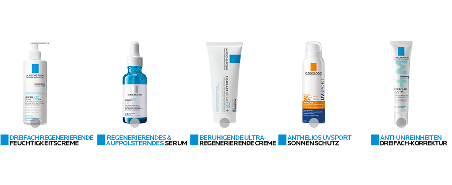 La Roche Posay Anthelios UV Sport Sonnenspray LSF 50+. Hoher UV-Schutz für Sport und intensive Outdoor-Aktivitäten. Tennisspieler im Hintergrund.